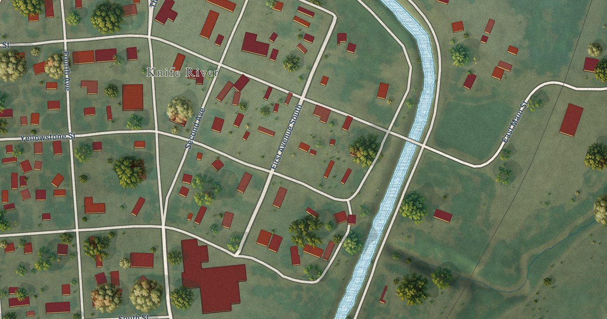 Map of Savage, Montana in 2026