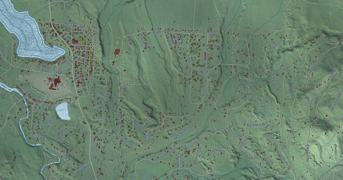 Detailed Map of Seeley Lake, Montana