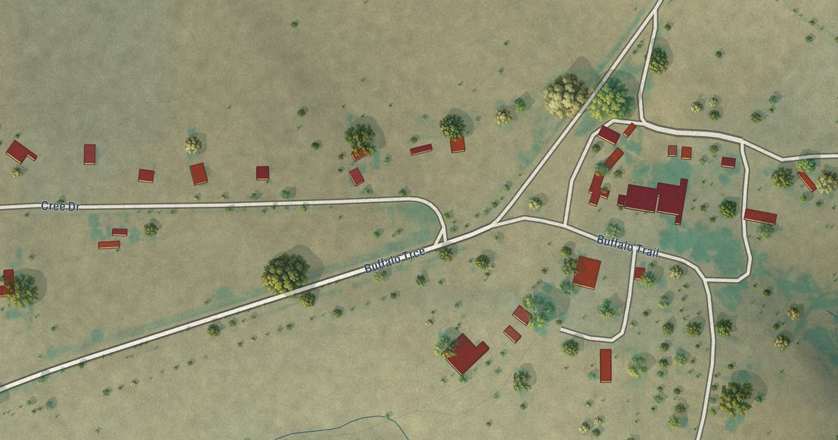 Map of Sleeping Buffalo, Montana in 2026