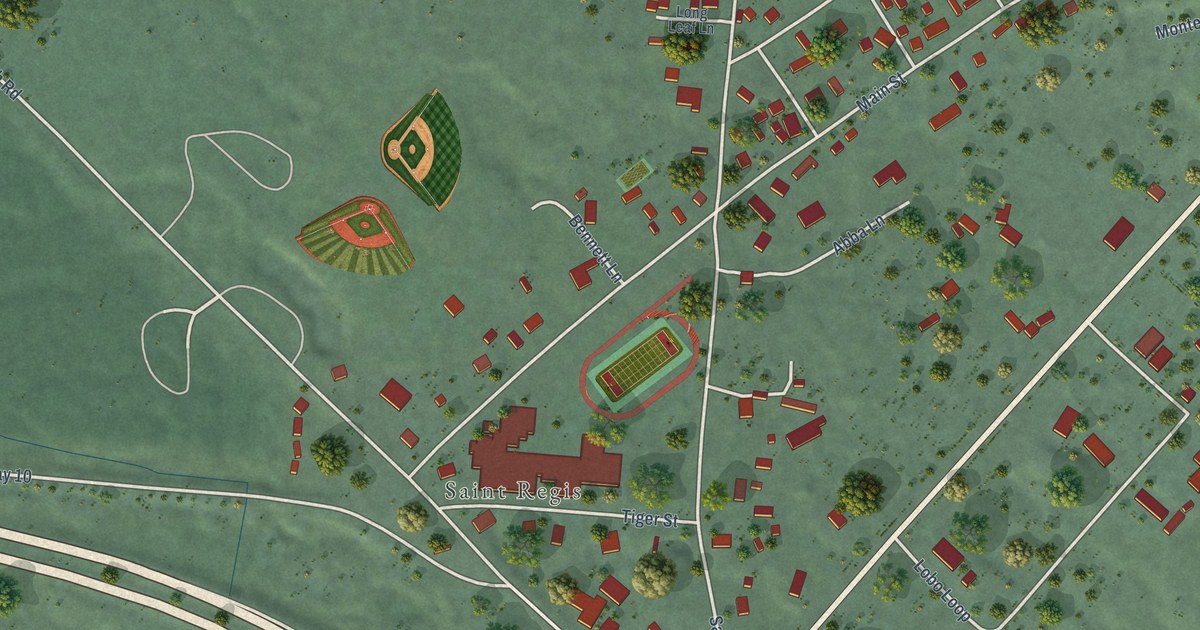 Map of St. Regis, Montana in 2026