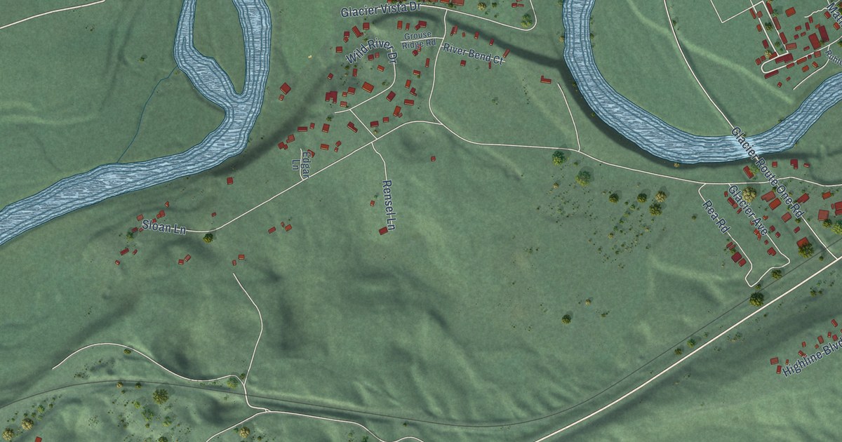 Map of West Glacier, Montana in 2026