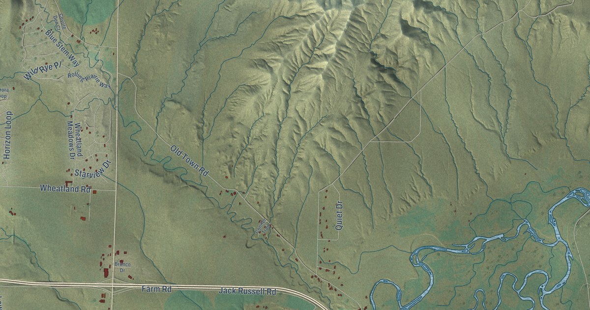 Map of Wheatland, Montana in 2026