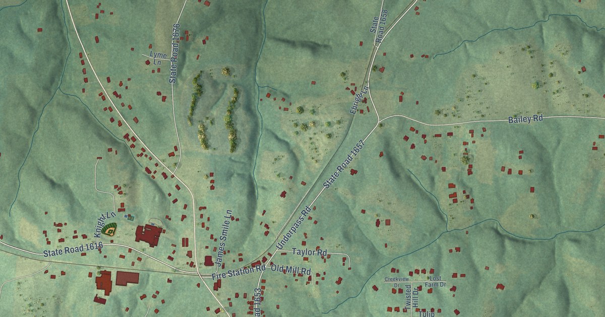 Map of Advance, North Carolina in 2026
