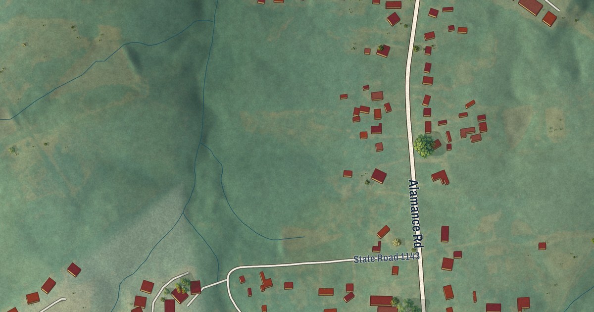 Map of Alamance, North Carolina in 2026