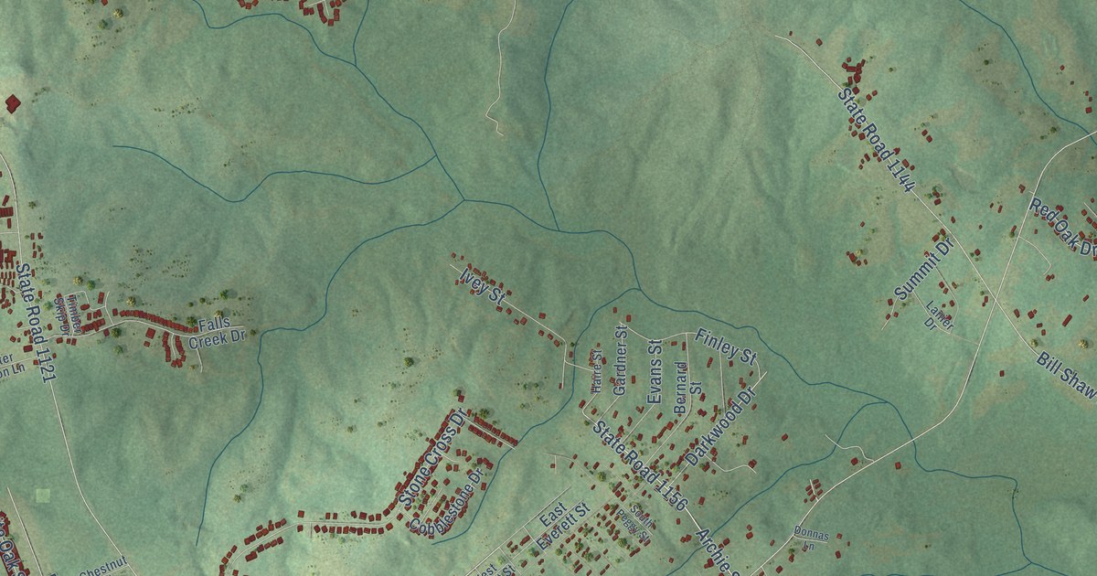 Map of Anderson Creek, North Carolina in 2026