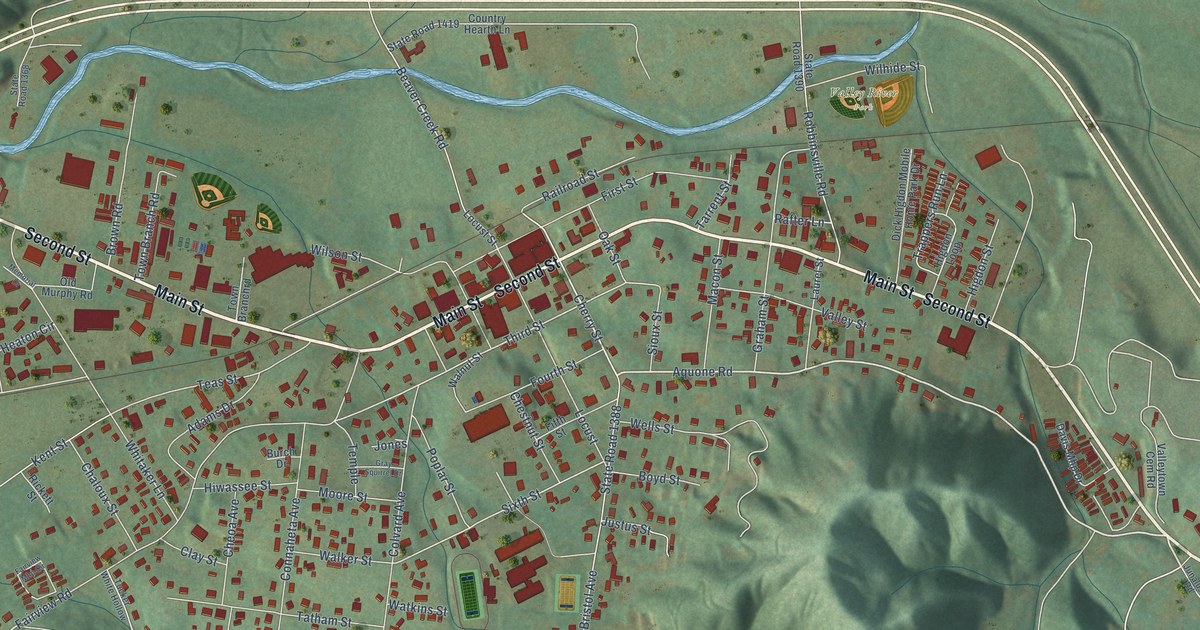 Map of Andrews, North Carolina in 2026