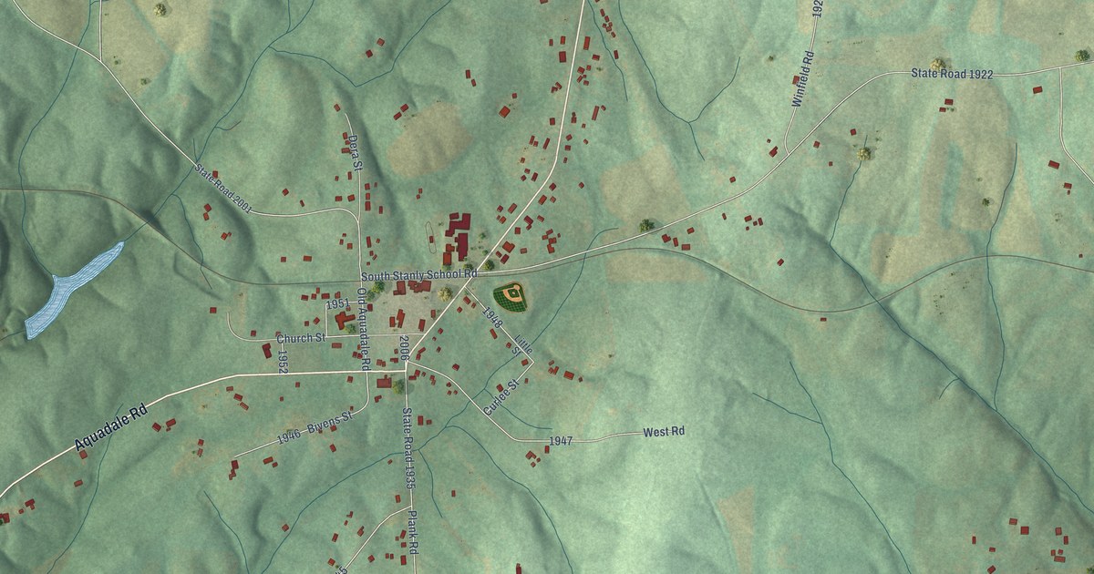 Map of Aquadale, North Carolina in 2026