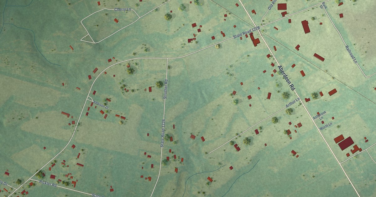 Map of Ashley Heights, North Carolina in 2026