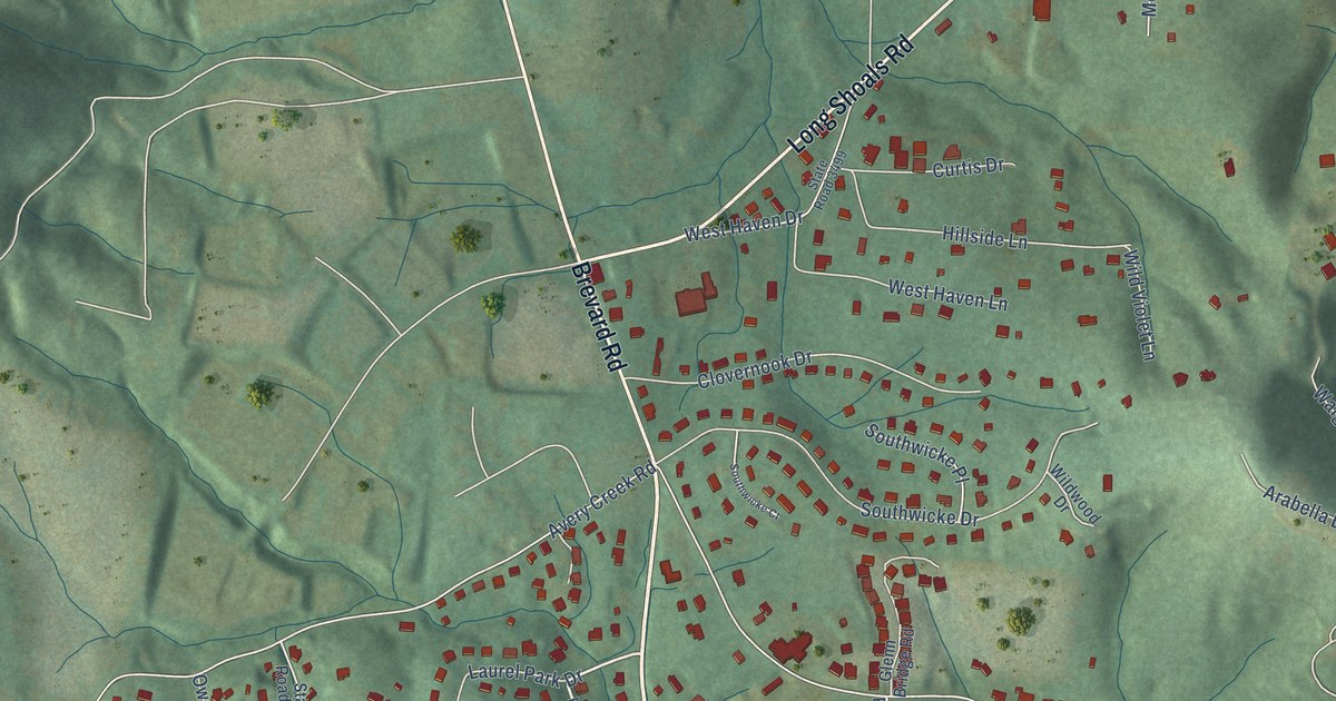 Map of Avery Creek, North Carolina in 2026
