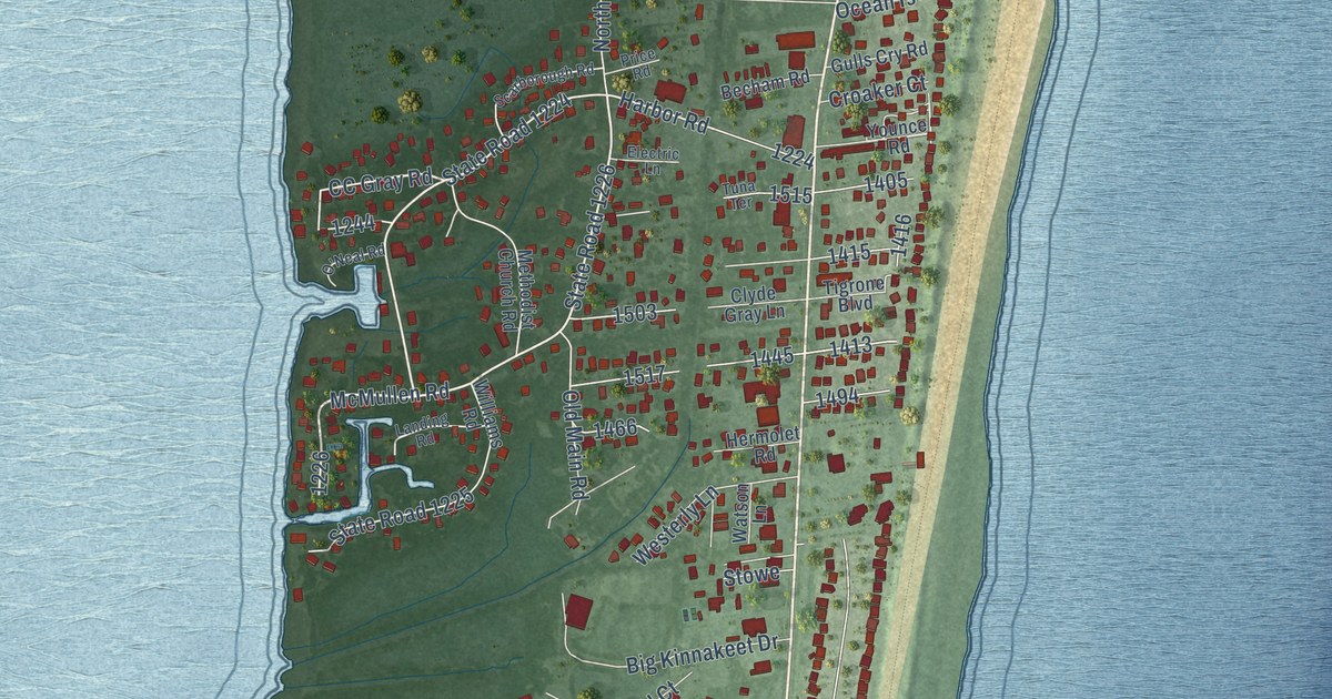 Map of Avon, North Carolina in 2026