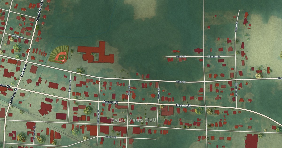 Map of Bailey, North Carolina in 2026