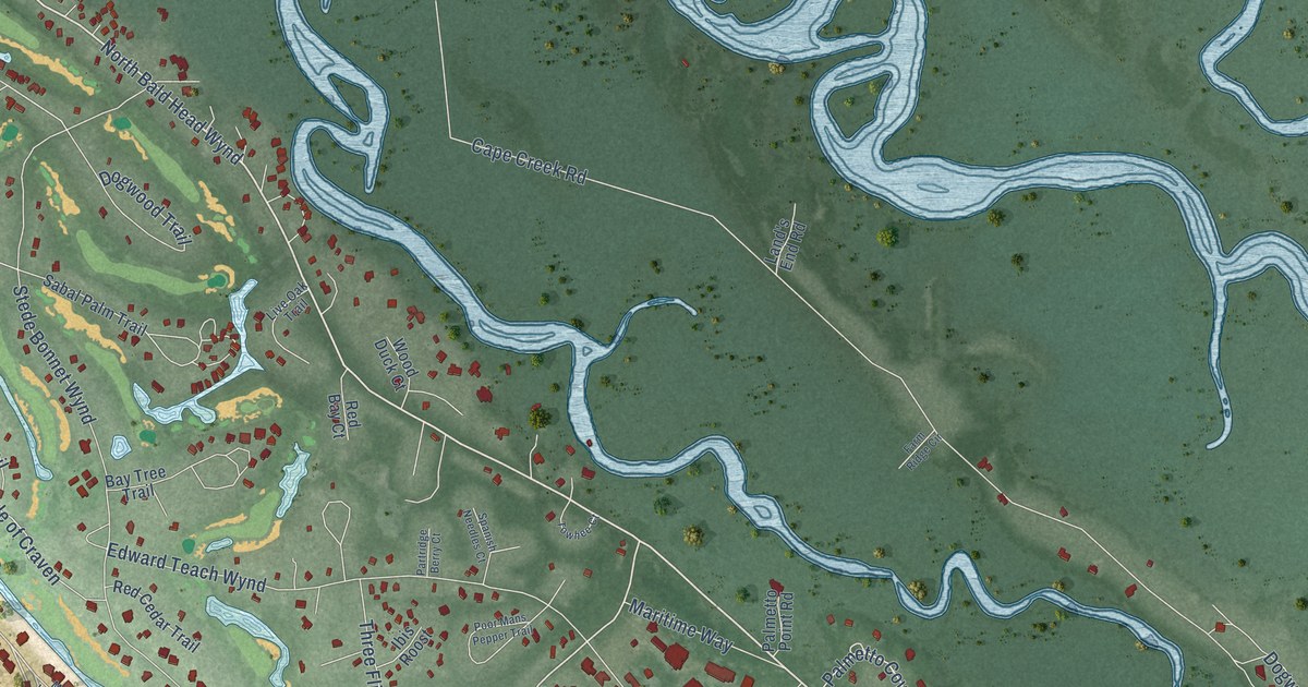 Map of Bald Head Island, North Carolina in 2026
