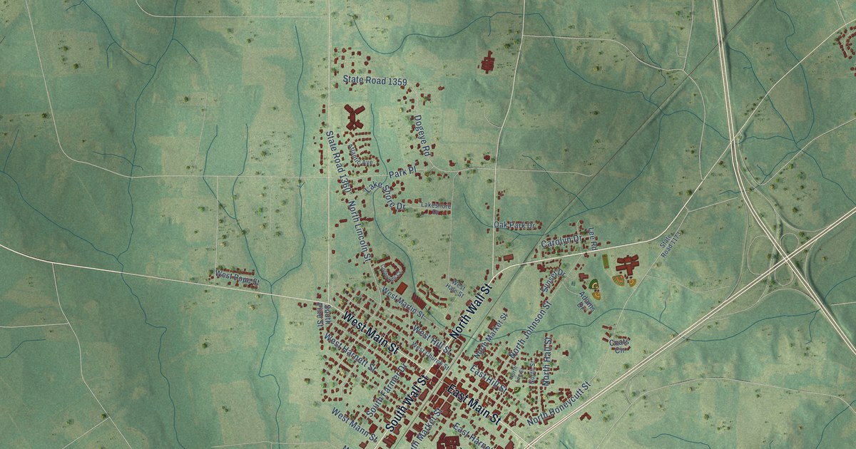 Map of Benson, North Carolina in 2026