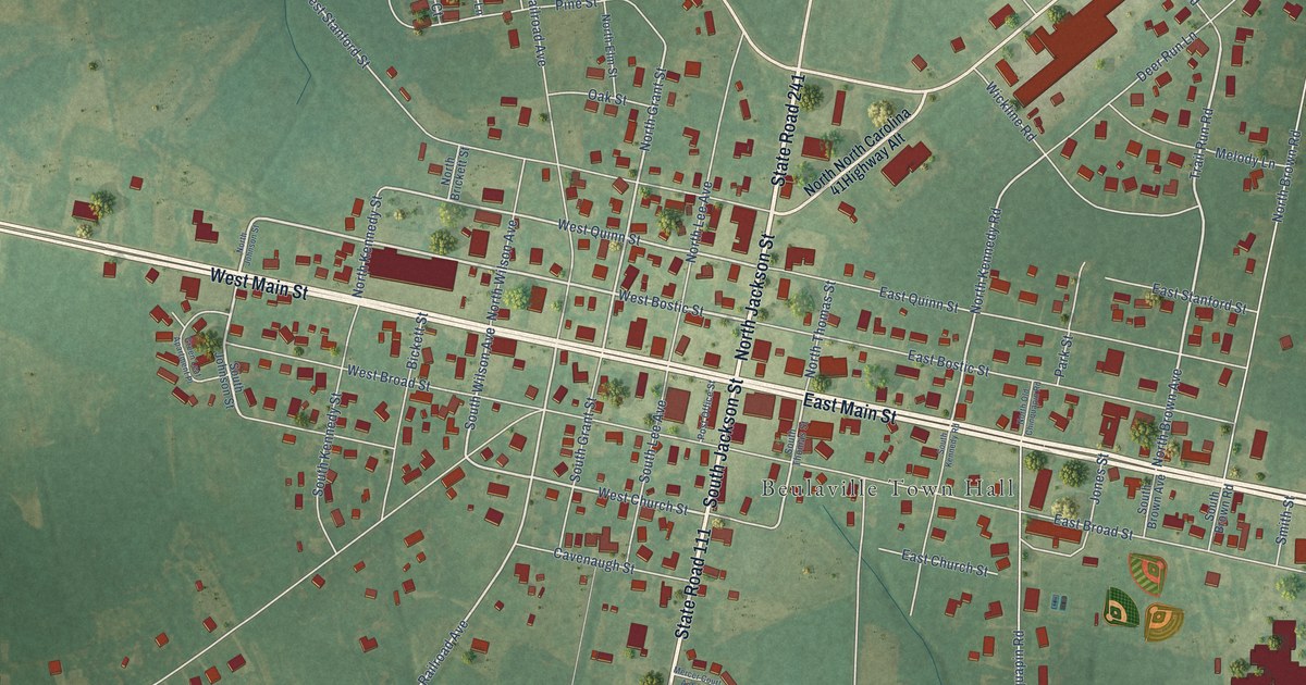 Map of Beulaville, North Carolina in 2026