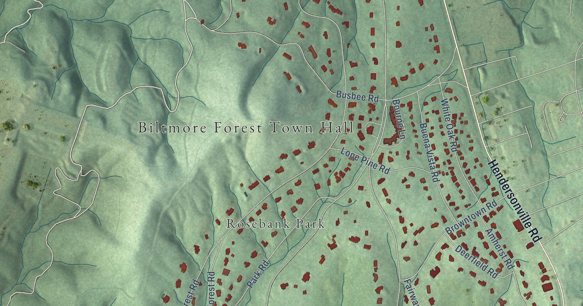 Map of Biltmore Forest, North Carolina in 2026