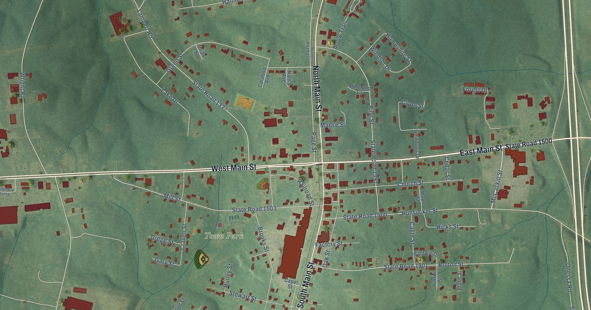 Map of Biscoe, North Carolina in 2026