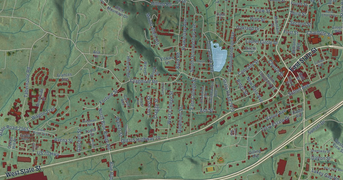 Map of Black Mountain, North Carolina in 2026