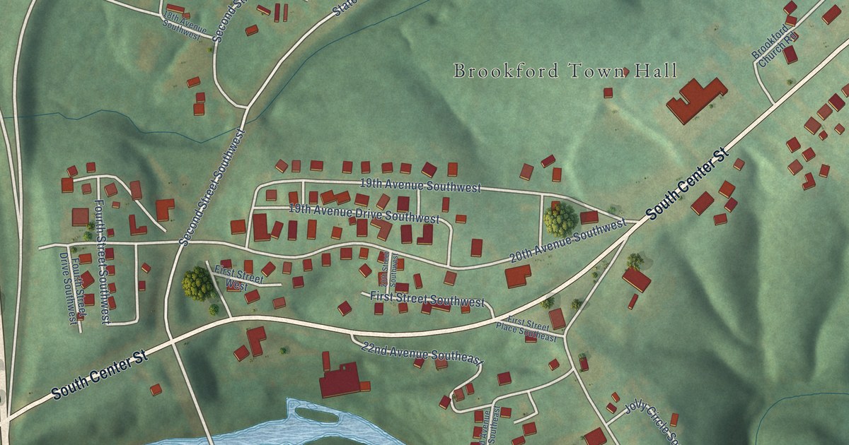 Map of Brookford, North Carolina in 2026