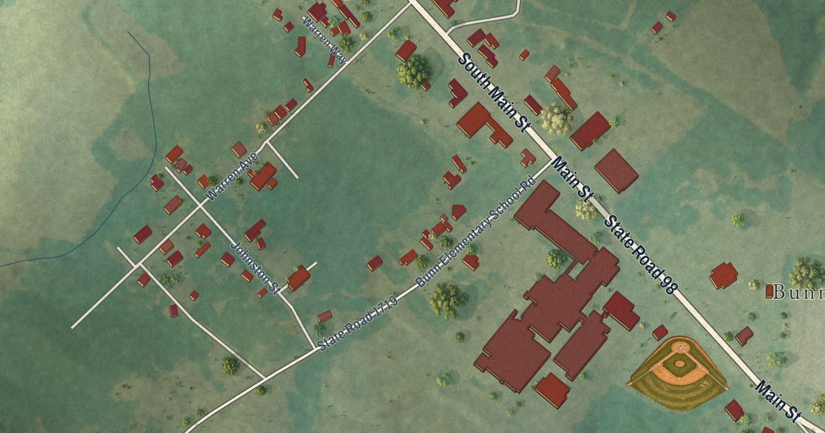 Map of Bunn, North Carolina in 2026