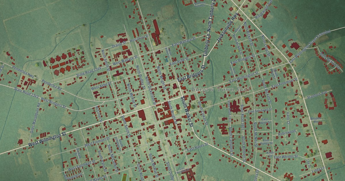 Map of Burgaw, North Carolina in 2026