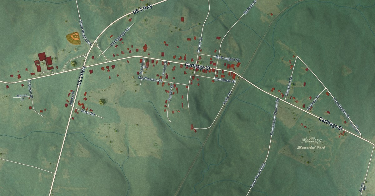 Map of Cameron, North Carolina in 2026