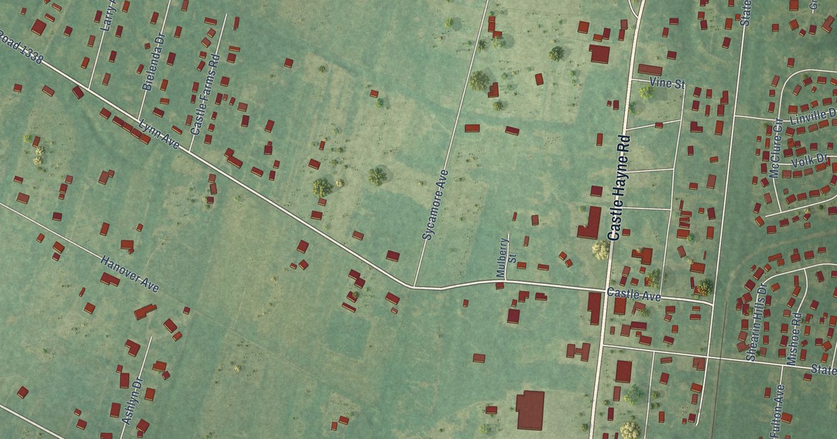 Map of Castle Hayne, North Carolina in 2026