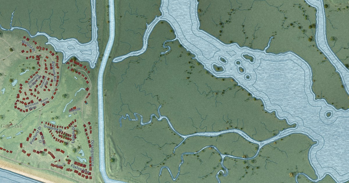 Map of Caswell Beach, North Carolina in 2026