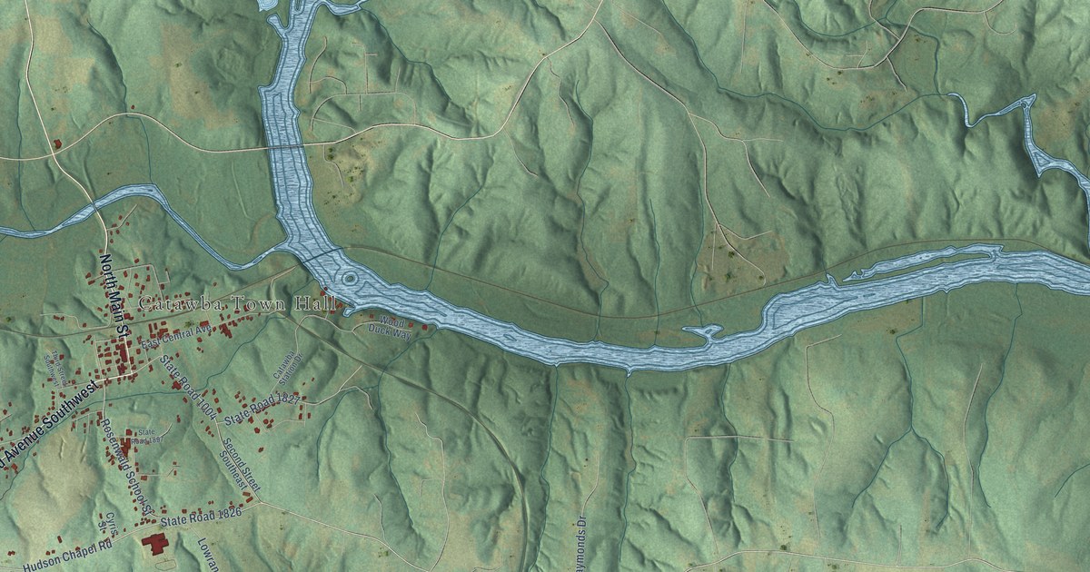 Map of Catawba, North Carolina in 2026