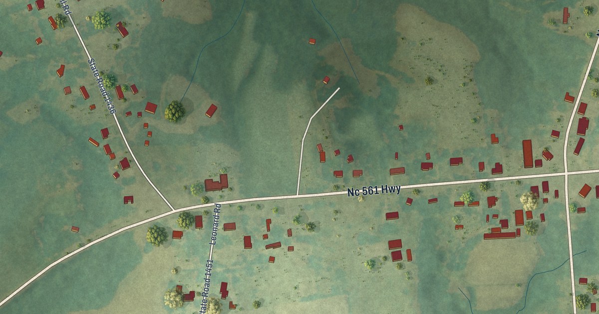 Map of Centerville, North Carolina in 2026