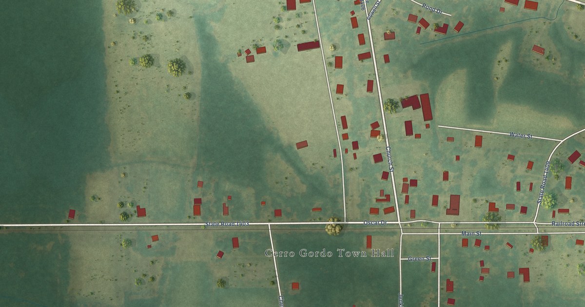 Map of Cerro Gordo, North Carolina in 2026