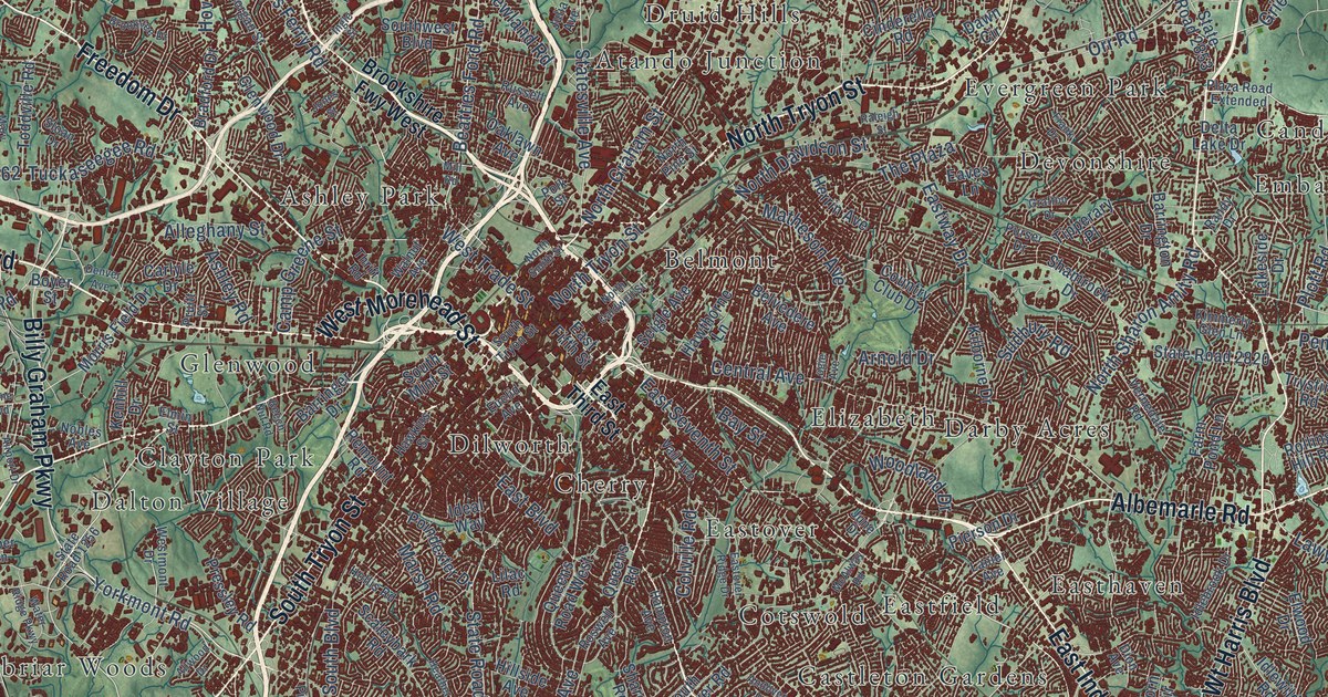 Map of Charlotte, North Carolina in 2026