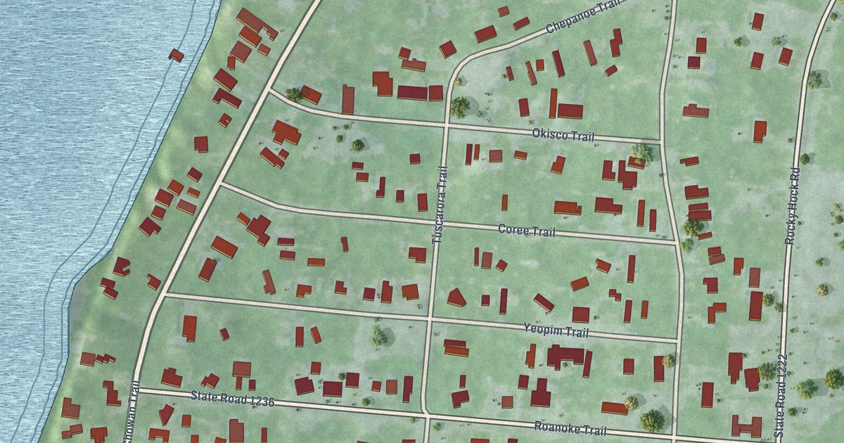 Map of Chowan Beach, North Carolina in 2026