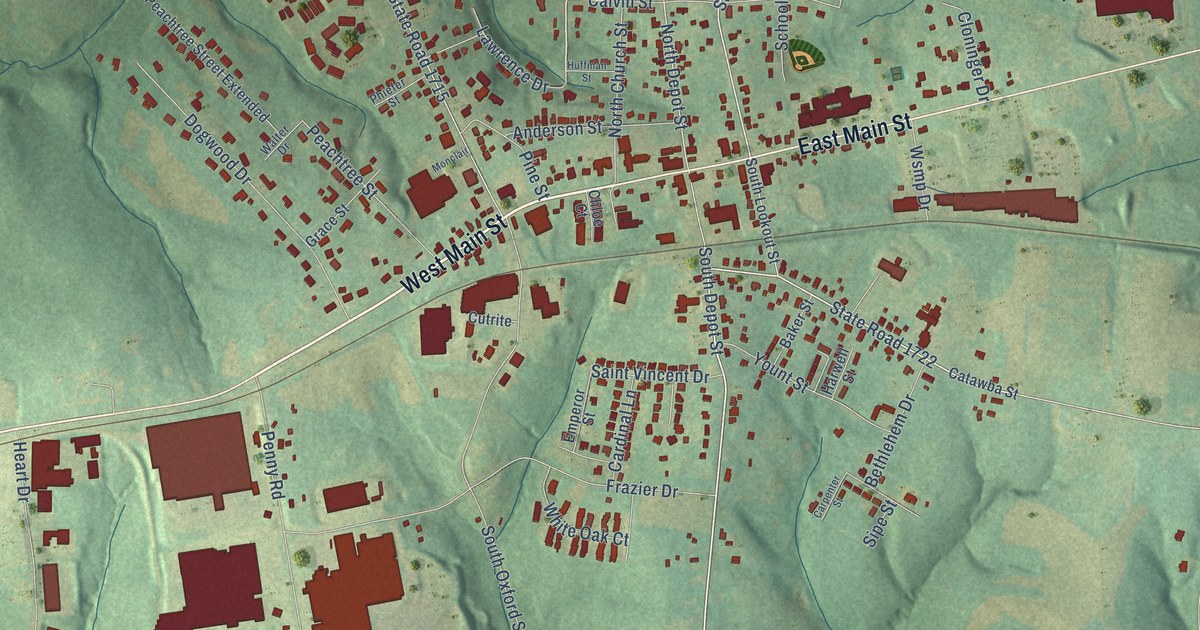Map of Claremont, North Carolina in 2026
