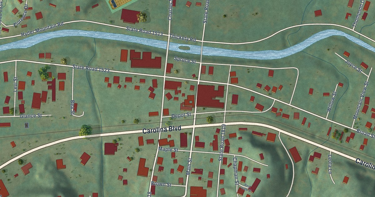 Map of Clyde, North Carolina in 2026