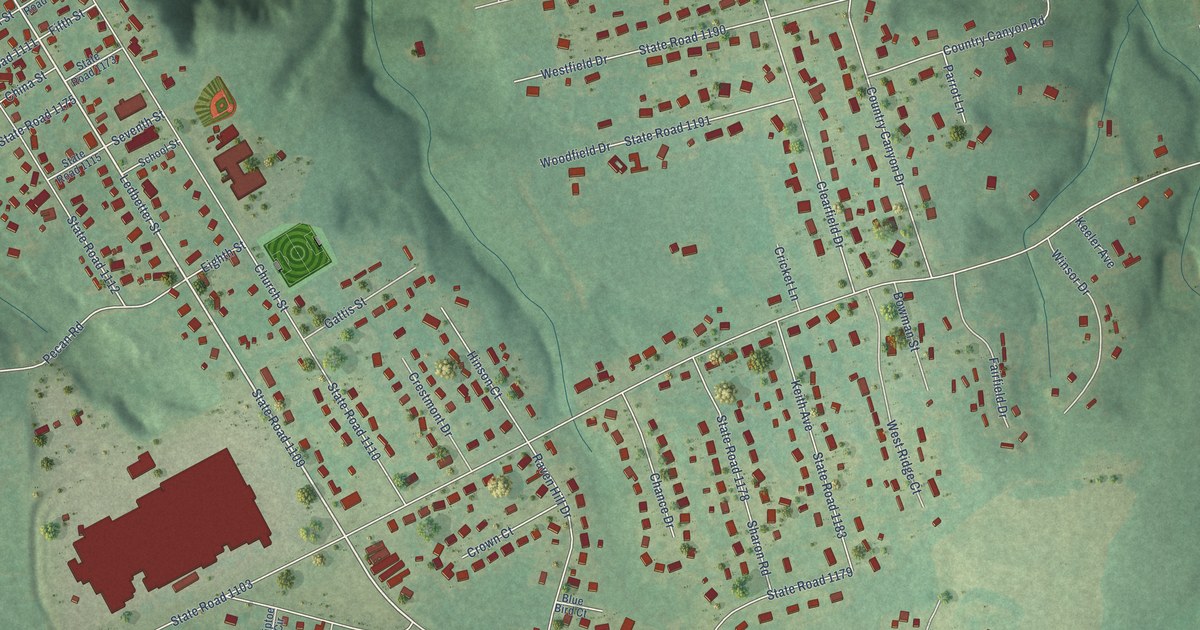 Map of Cordova, North Carolina in 2026