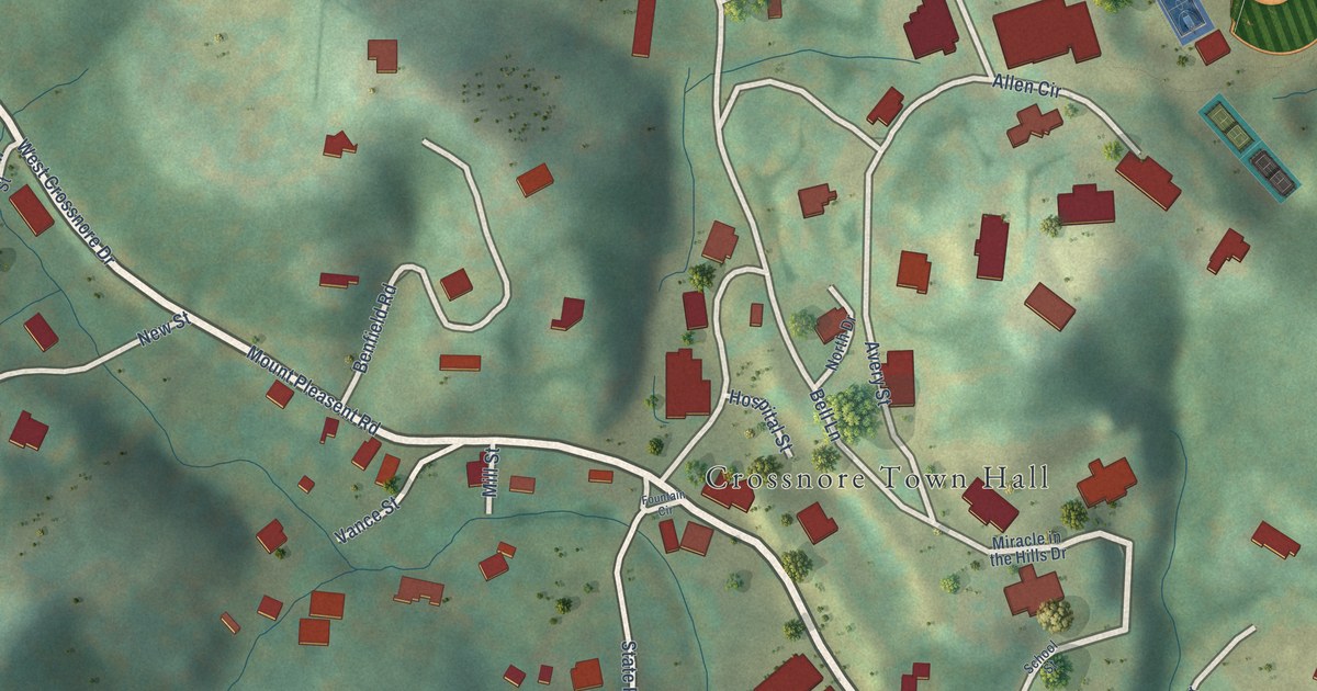 Map of Crossnore, North Carolina in 2026