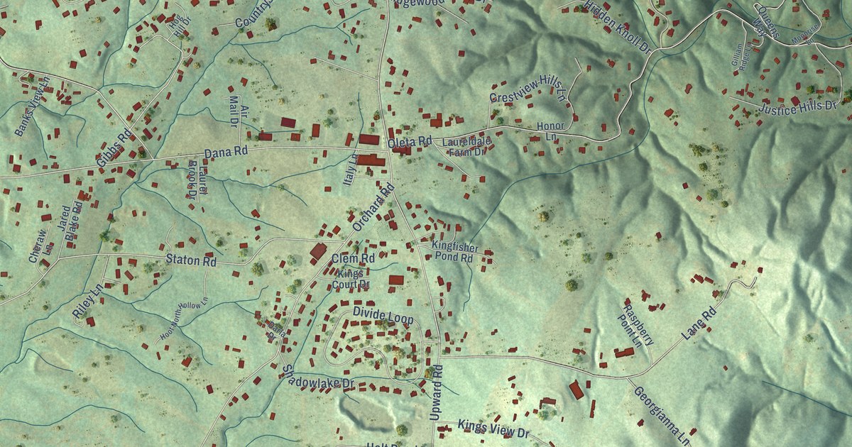 Map of Dana, North Carolina in 2026