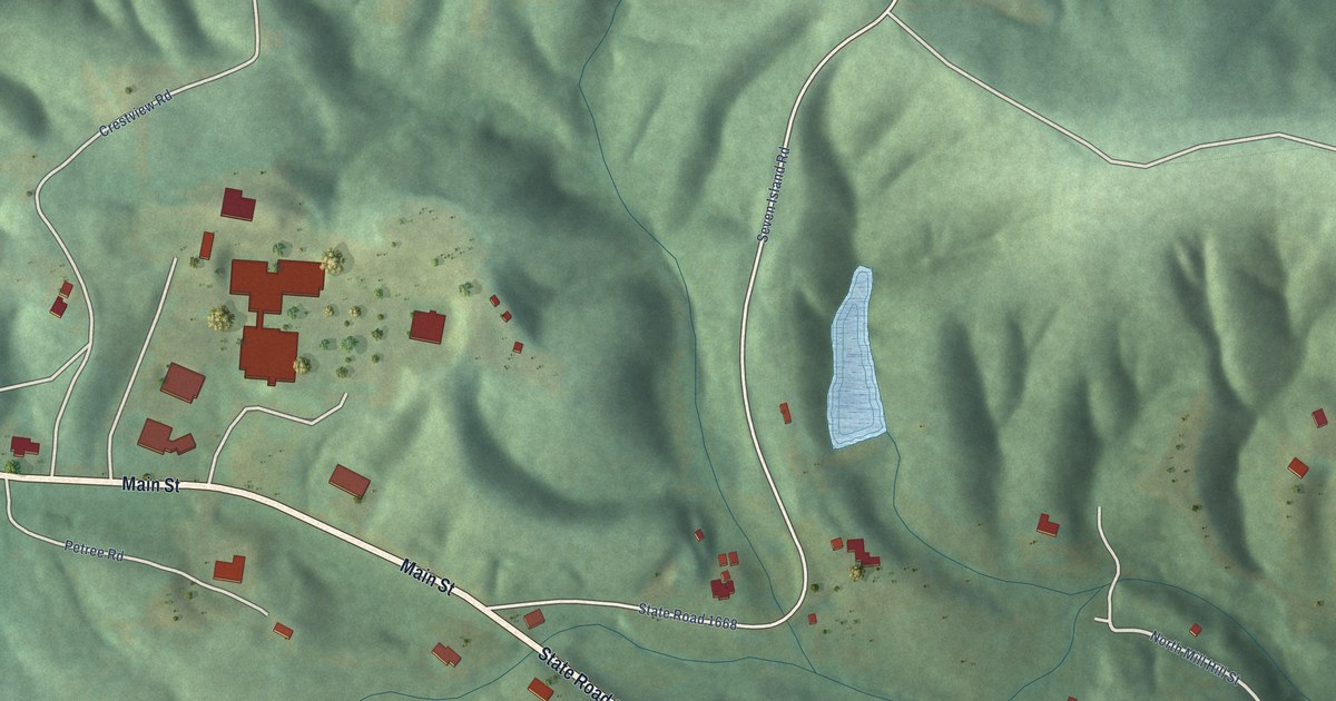 Map of Danbury, North Carolina in 2026