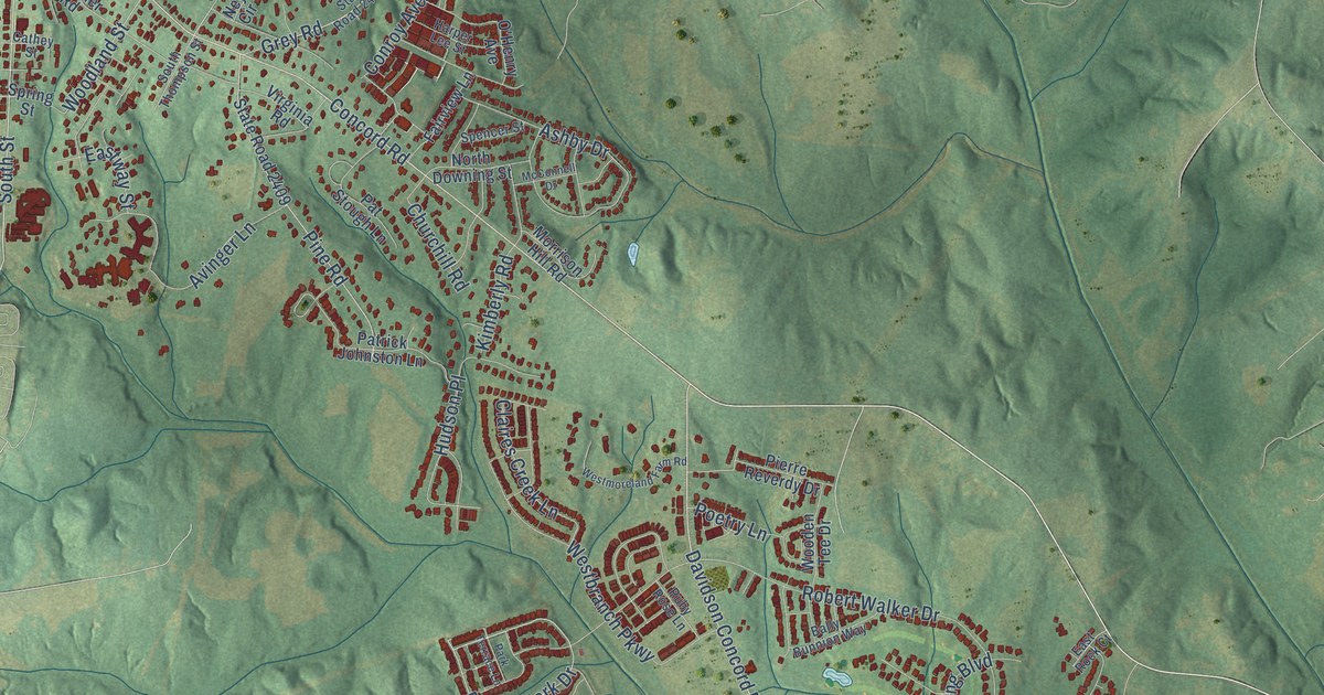 Map of Davidson, North Carolina in 2026