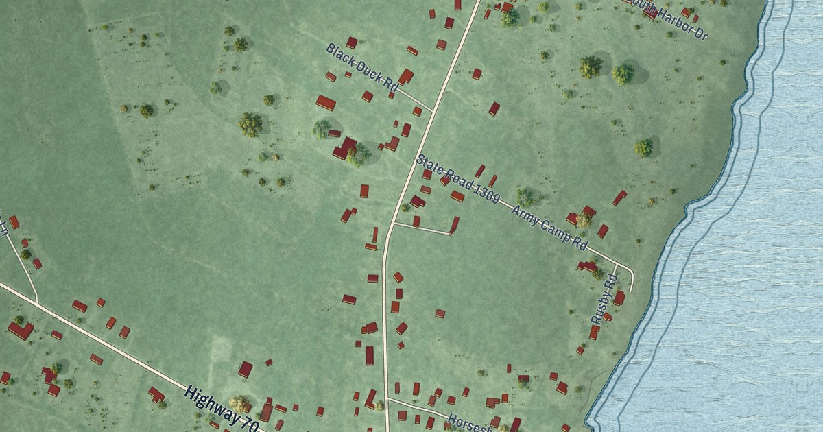 Map of Davis, North Carolina in 2026