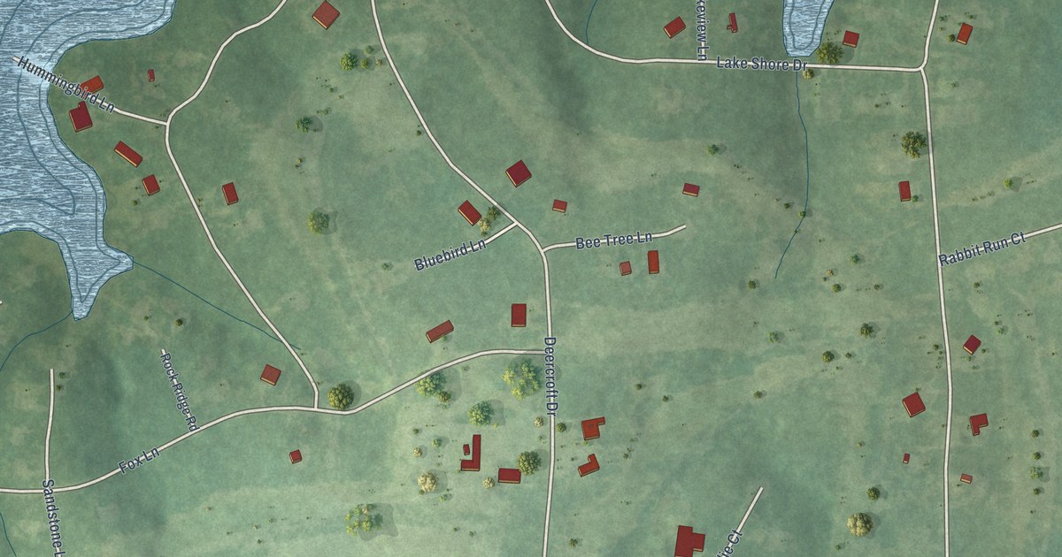 Map of Deercroft, North Carolina in 2026