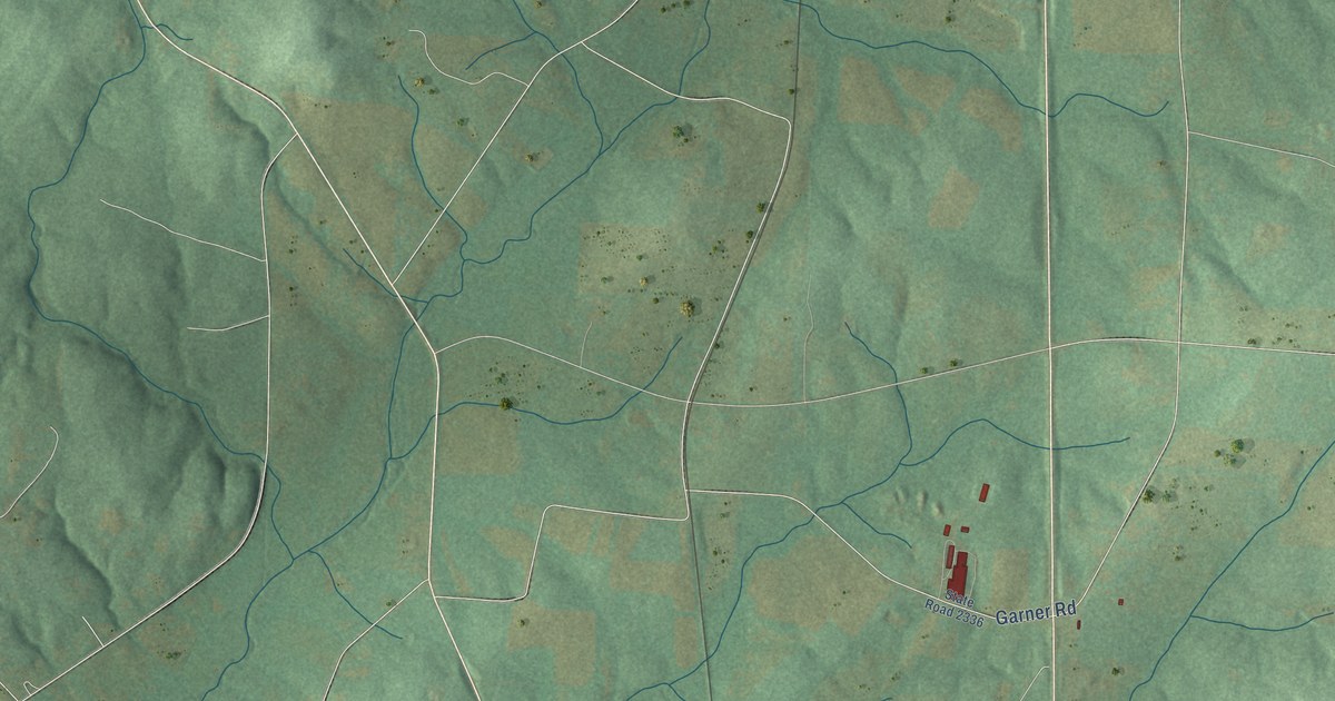 Map of Denton, North Carolina in 2026