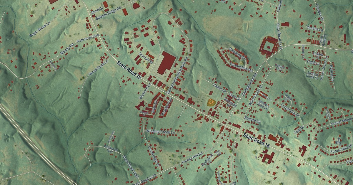 Map of Denver, North Carolina in 2026
