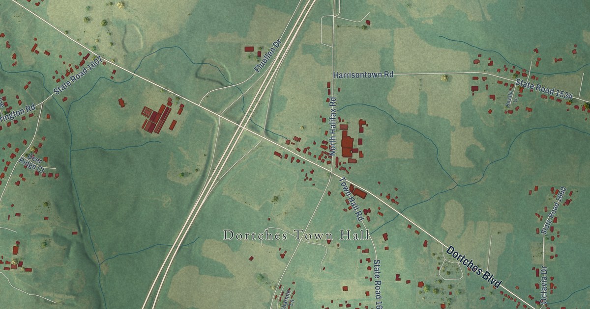 Map of Dortches, North Carolina in 2026