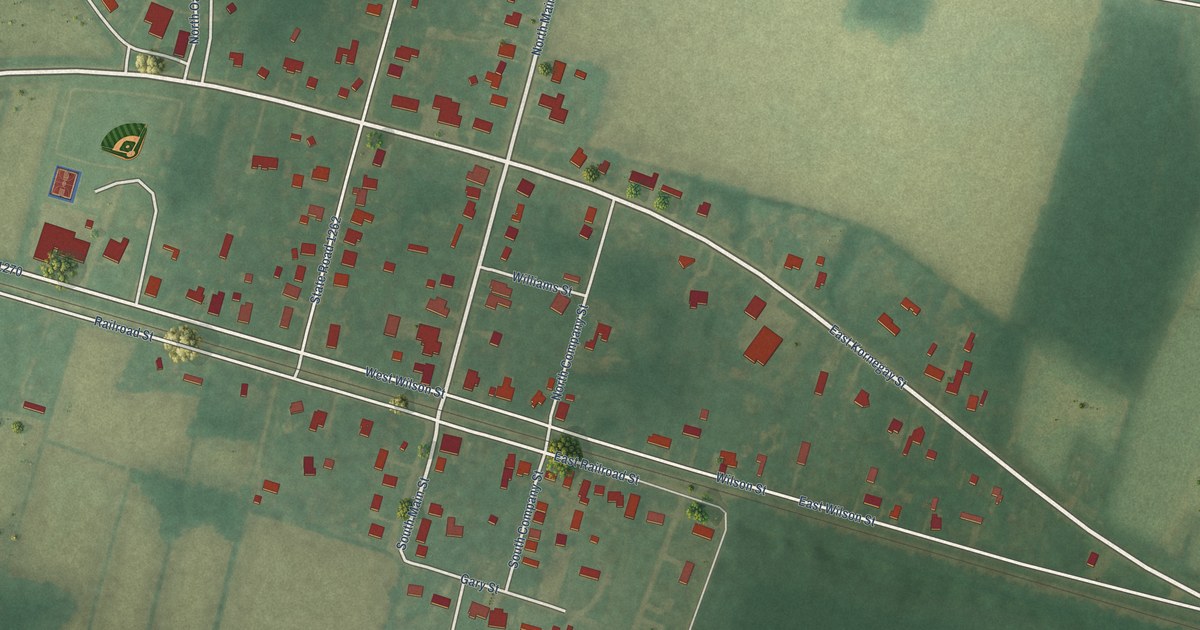 Map of Dover, North Carolina in 2026