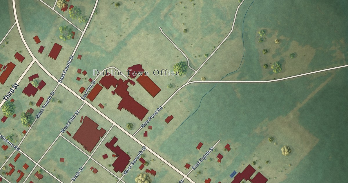 Map of Dublin, North Carolina in 2026