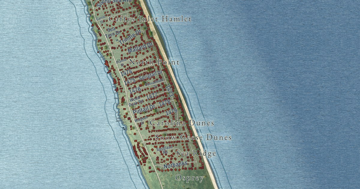 Map of Duck, North Carolina in 2026
