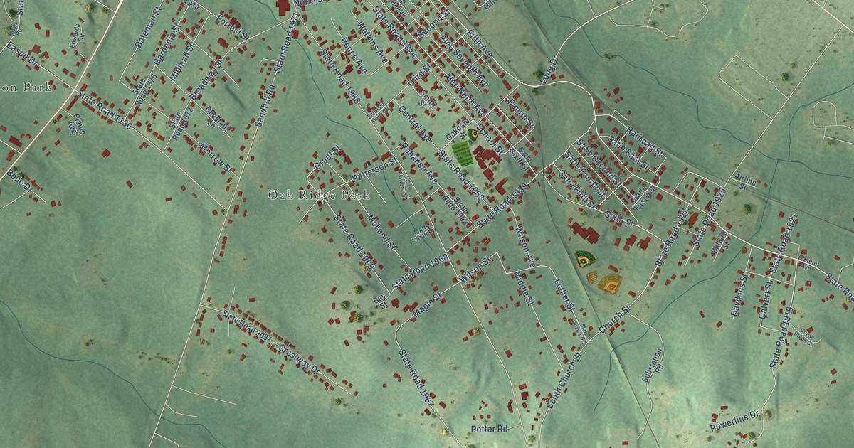 Map of East Rockingham, North Carolina in 2026