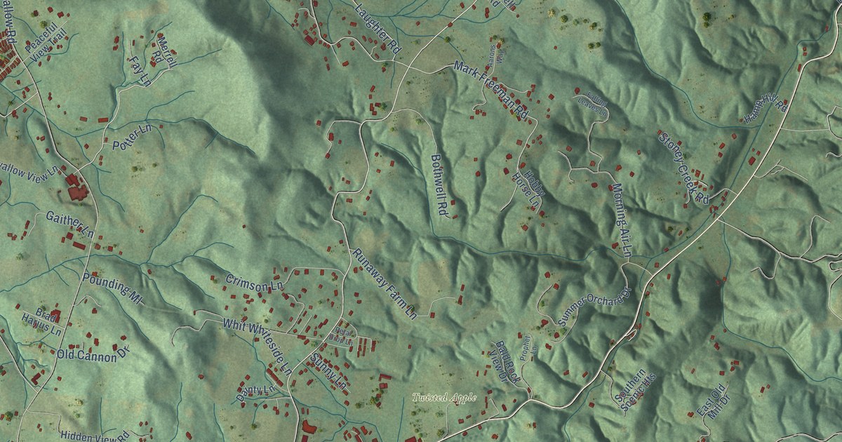 Map of Edneyville, North Carolina in 2026
