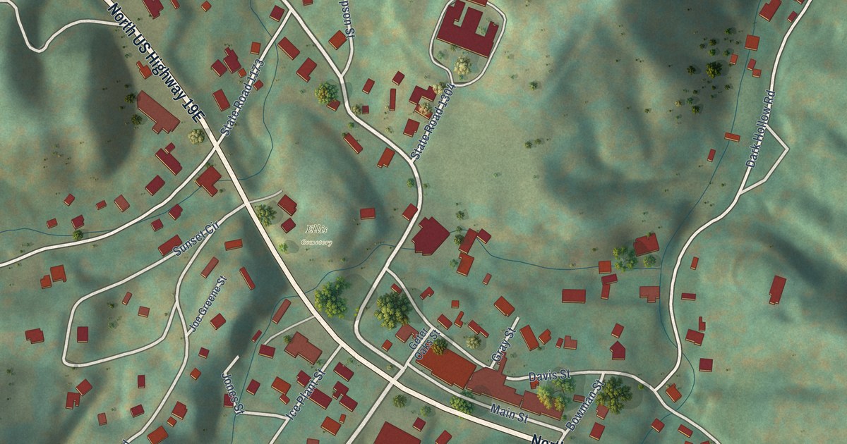 Map of Elk Park, North Carolina in 2026